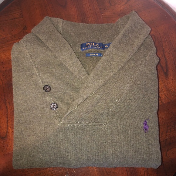 Polo Ralph Lauren Estate Rib Button Pullover Sweater - Picture 2 of 4